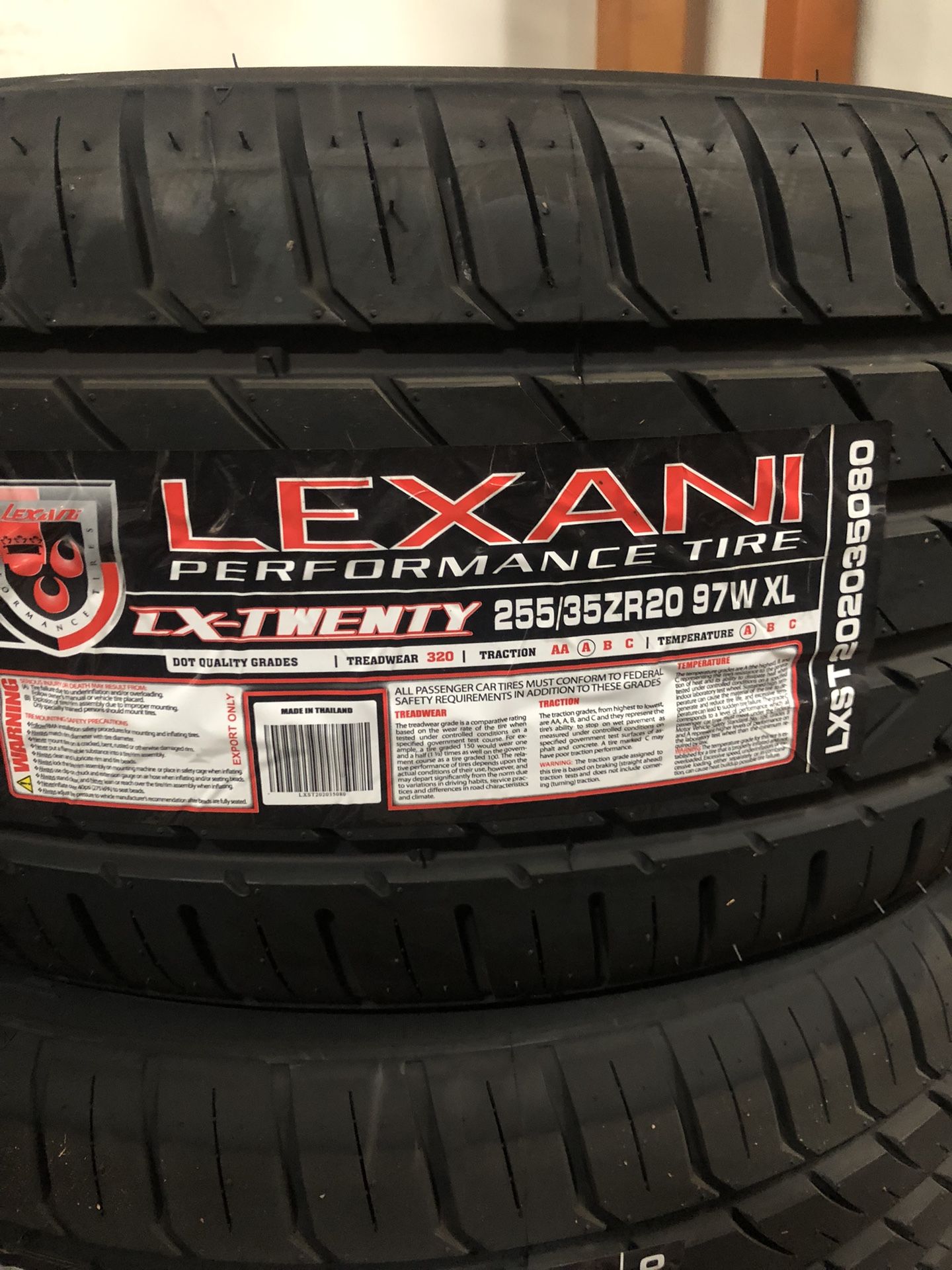 Brand New Tires (1) Lexani LX Twenty (255/35ZR20XL) (Single) ($89)