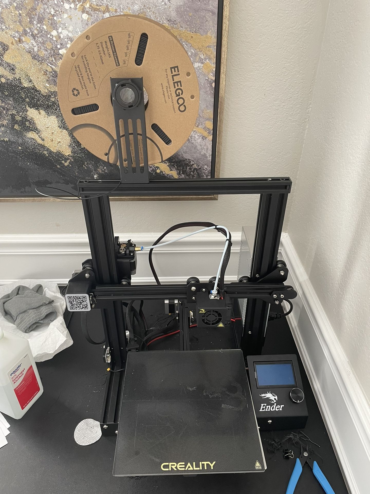 Ender 3 3d Printer (with Custom Parts And Plastic)
