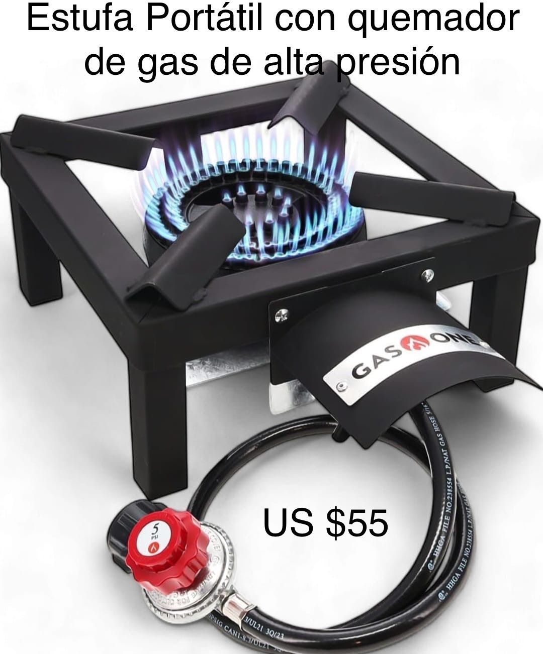 Estufa Portátil Con Quemador De Gas De Alta Presión 