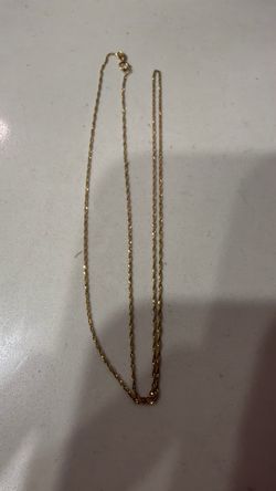 14k solid gold chain 1mm 20” rope