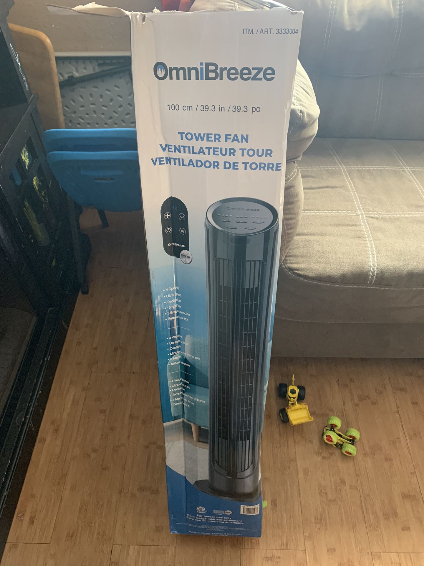 Like New Tower Fan With Remote
