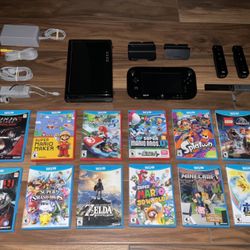 Nintendo Wii U Complete Bundle W/12 Games,  2 Wiimotes & Gamepad