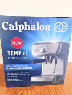 Brand New - Calphalon BVCLECMP1 Temp iQ Espresso Machine with Steam Wand, Stainless