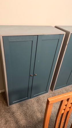 Set of 4 IKEA HAVSTA solid wood cabinets – custom “Moscow midnight”.