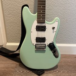 Squier Bullet Mustang HH Electric Guitar - Excellent Condition, Surf Green