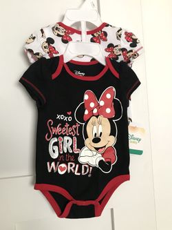 2 Disney Minnie Mouse newborn onesies!