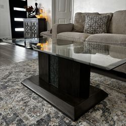 Glass-Top Coffee Table