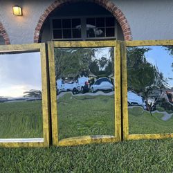 Set Of 3 Distorted Mirrors