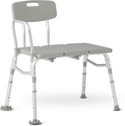 Shower Medline Transfer Bench for Bathtub, Use as a Bath Chair or Shower Seat
