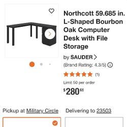 L-Shaped Desk with Drawers