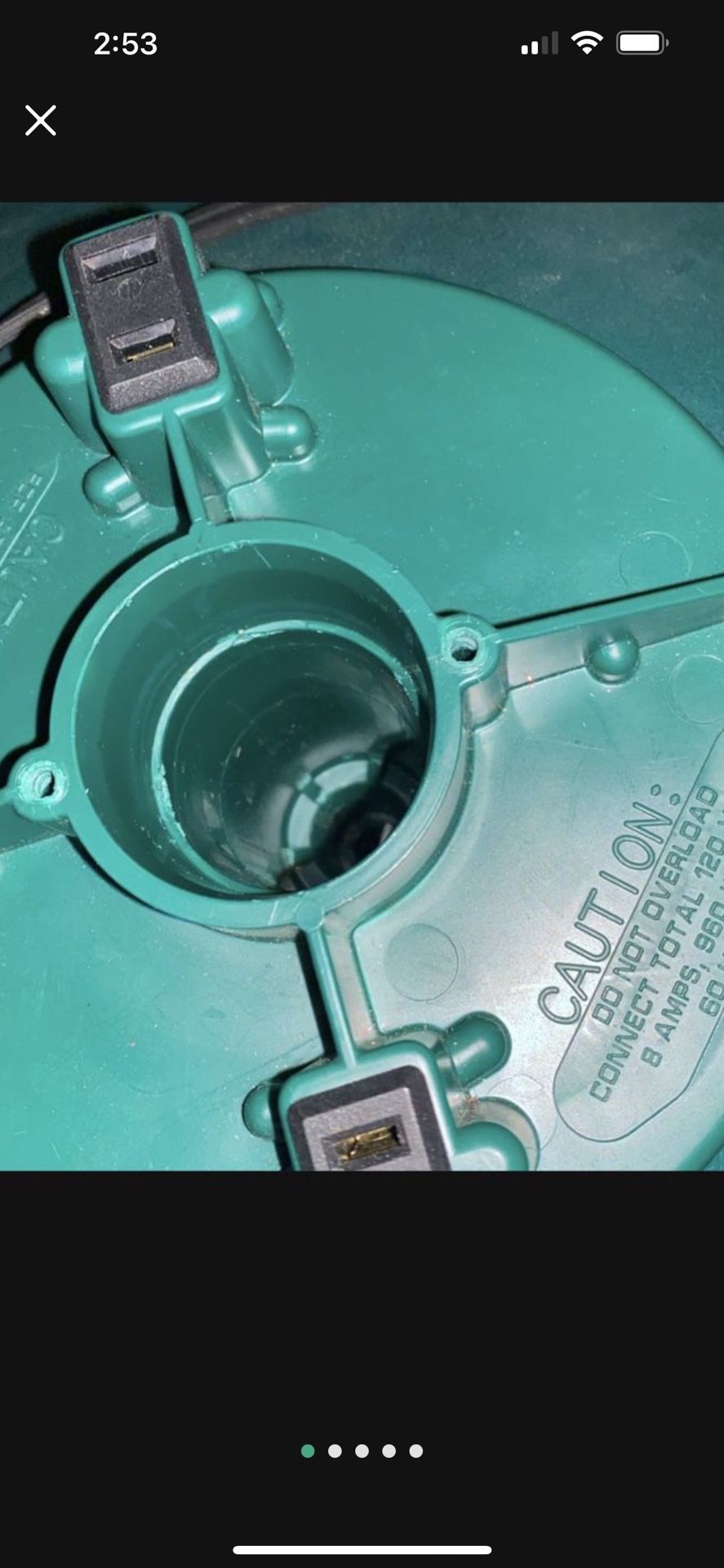 Christmas Tree Stand 2 Plugs 23.5 inches Diameter Perfect For In-outdoors