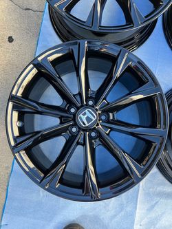 Honda Crv rims 18” OEM Factory Wheels Rines new gloss black powder coated ( exchange available )( Cambio Disponible ) fits Honda crv Honda Civic Honda