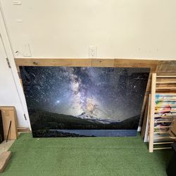 $40 Starry night Lake Landscape Art