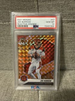 2021 Panini Joe Burrow Orange Reactive PSA10