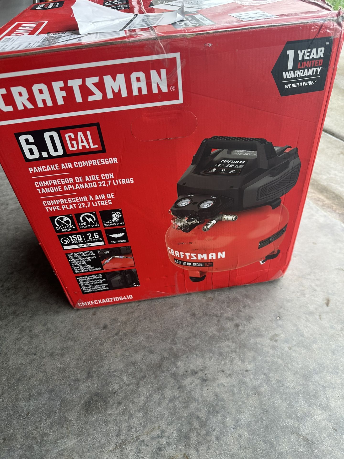 Craftsman 6.0 Gal Pancake Compressor