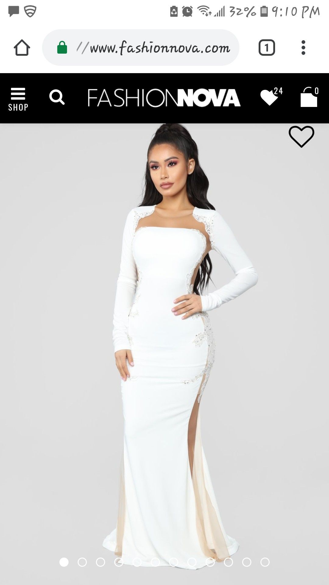 Fashion nova white formal dress for sale in plant city fl offerup