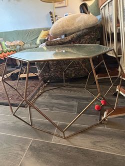 Hexagonal Brass Table