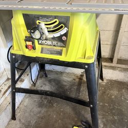 Ryobi 10" TABLE SAW WITH STEEL STAND