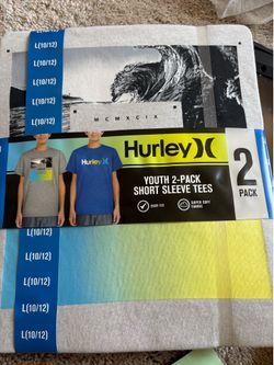 Brand new 2 Hurley short sleeve tee shirts boys size  large 10/12