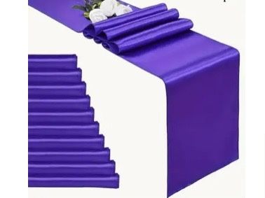 20 Pieces Purple Silk Table Runners
