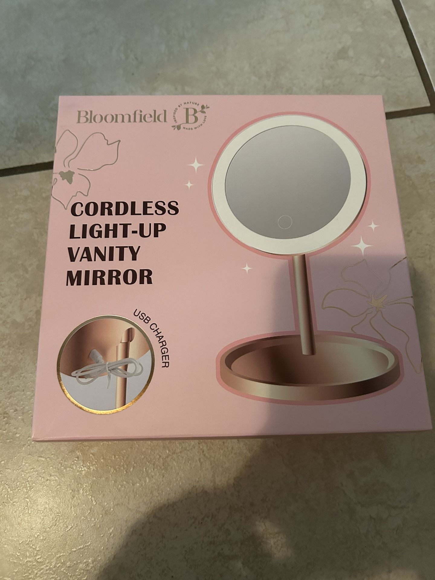 Bloomfield Cordless Light Up Vanity Mirror - NEVER OPENED