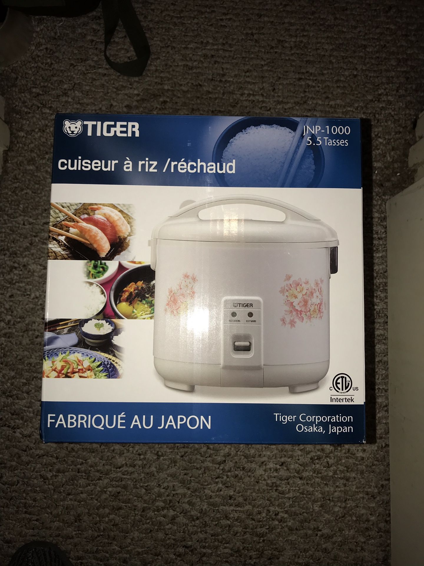 Tiger rice cooker 5.5 cups JNP-1000