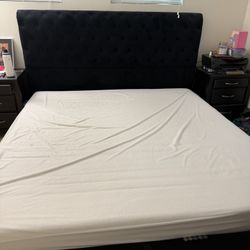 King Size Bed Frame With King Size Firm IKEA Mattress 