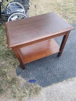 Two wooden tables
