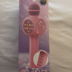 Bluetooth® Karaoke LED Bling Mic With Speaker