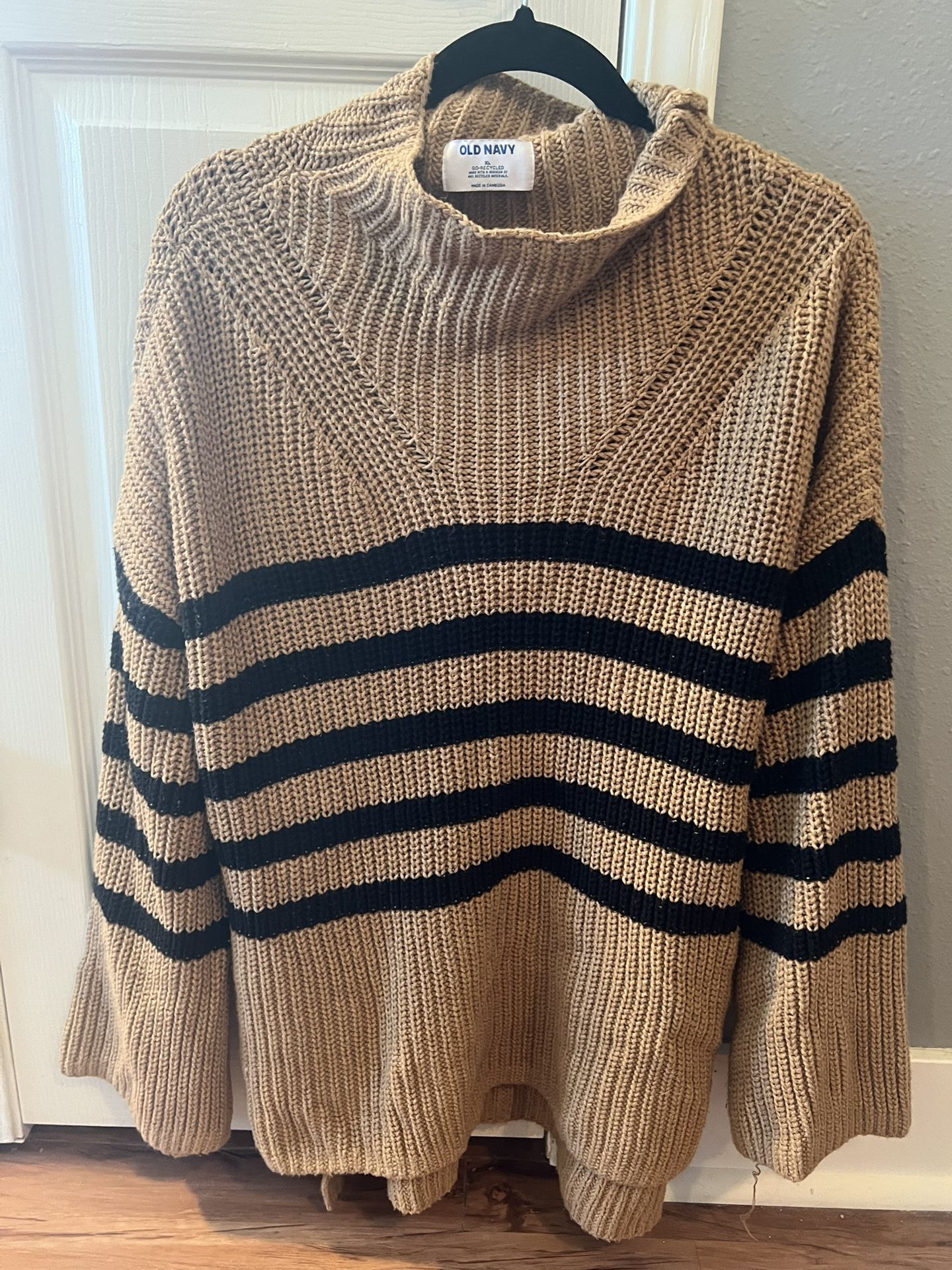 Stripe Turtleneck Sweater 