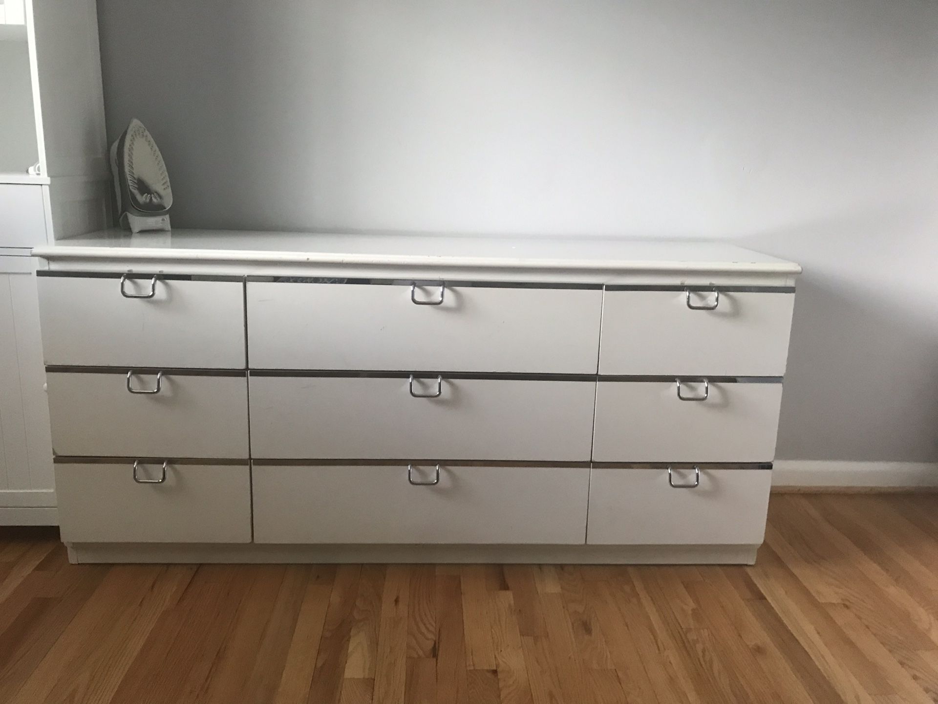 Sturdy solid wood white dresser