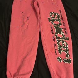 Pink sp5der pants