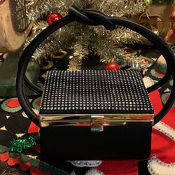 Black Satin Evening Bag