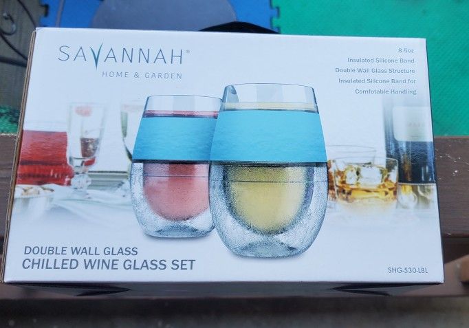 New Savannah 2pc Double Wine Glass Set