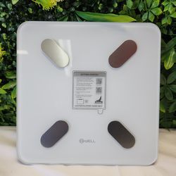 BUELL Bluetooth Smart Scale BW-HW-SS-100-WT Digital Body Weight Bathroom Scale 397 lb Capacity
