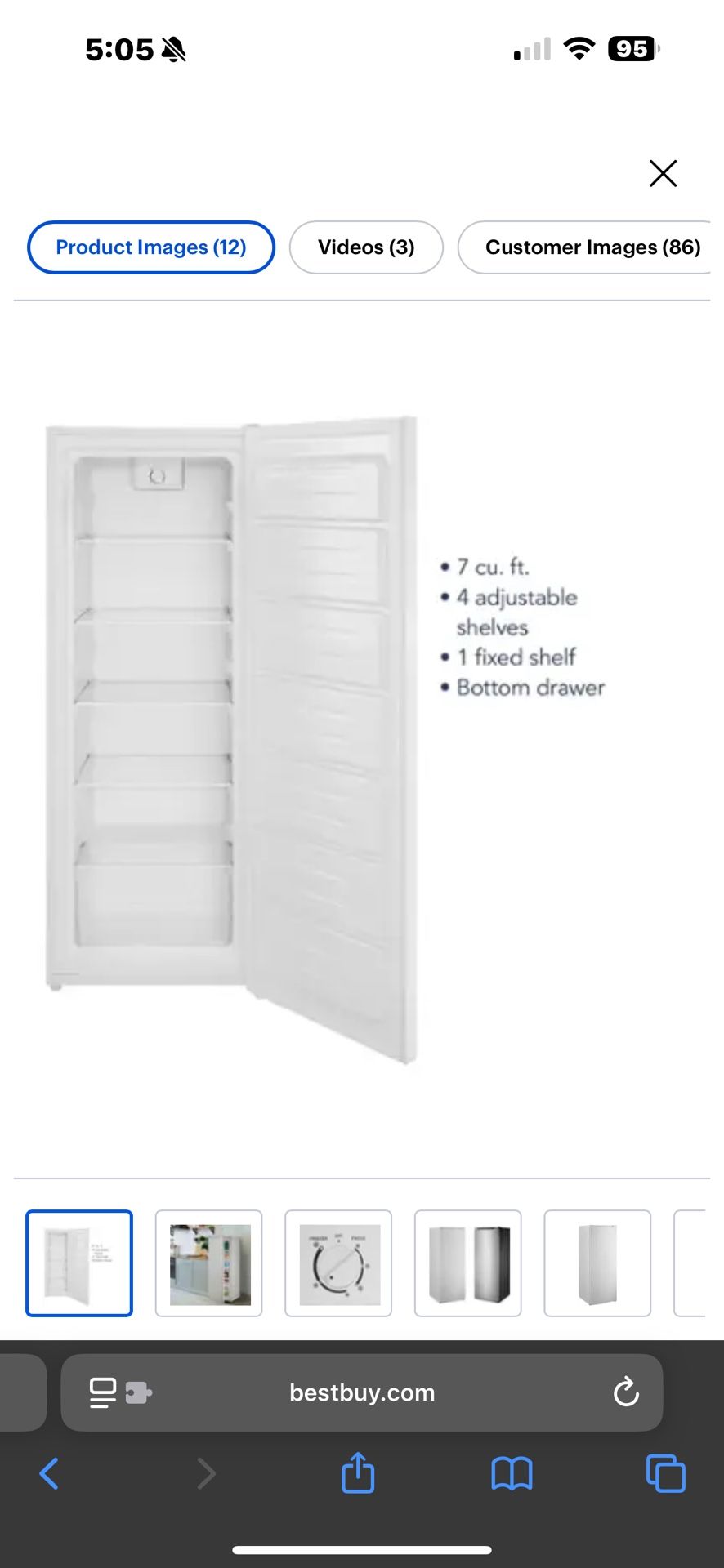 Stand Up Freezer
