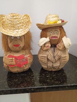 Pair of coconut dolls perfect condition cash only please