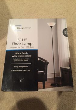 New mainstays 5’ 11’ floor lamp black
