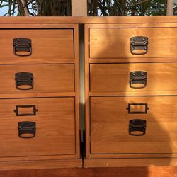Two Solid Wood End Tables