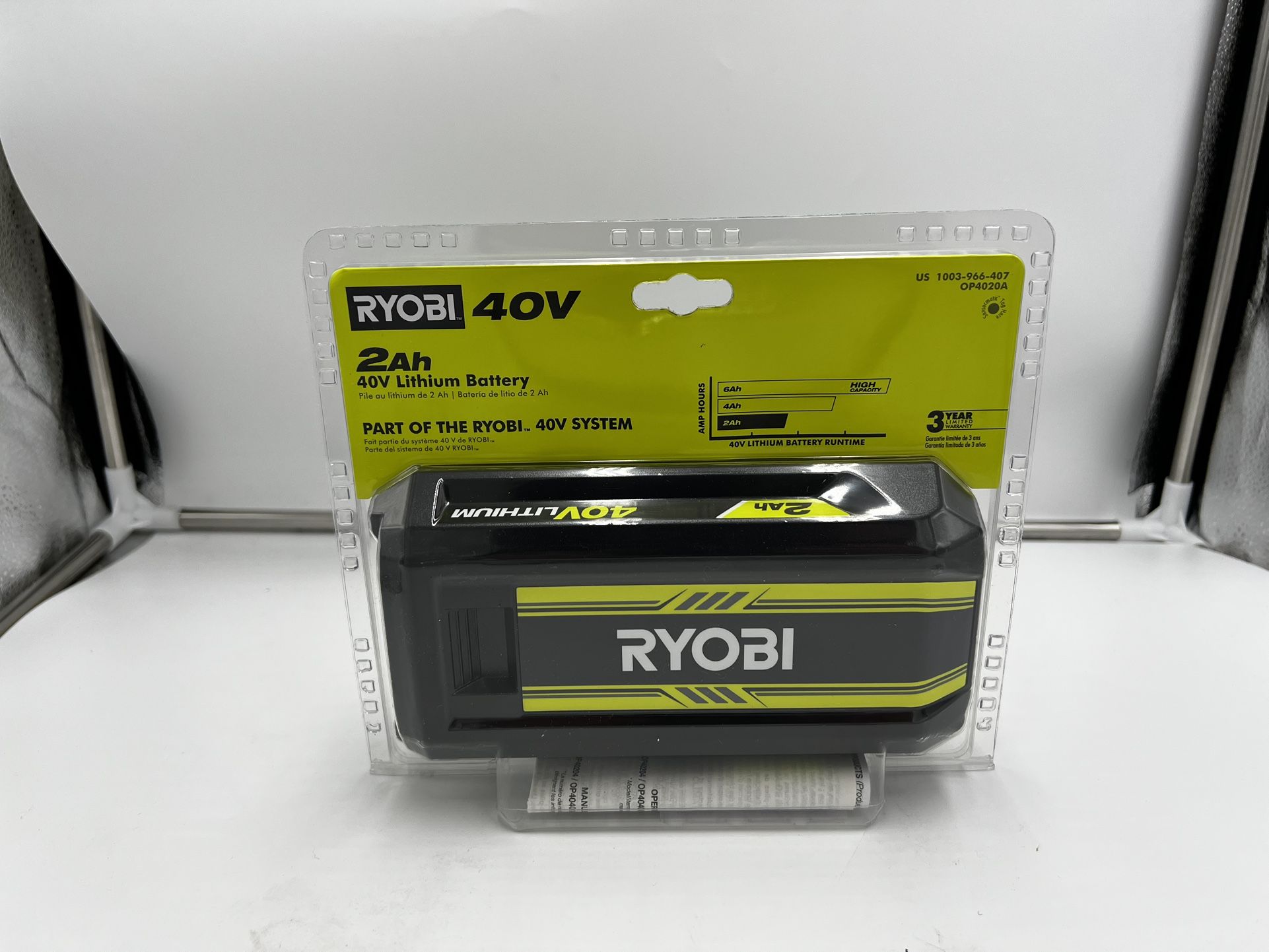 Brand New RYOBI 40V Lithium-Ion 2.0 Ah Battery