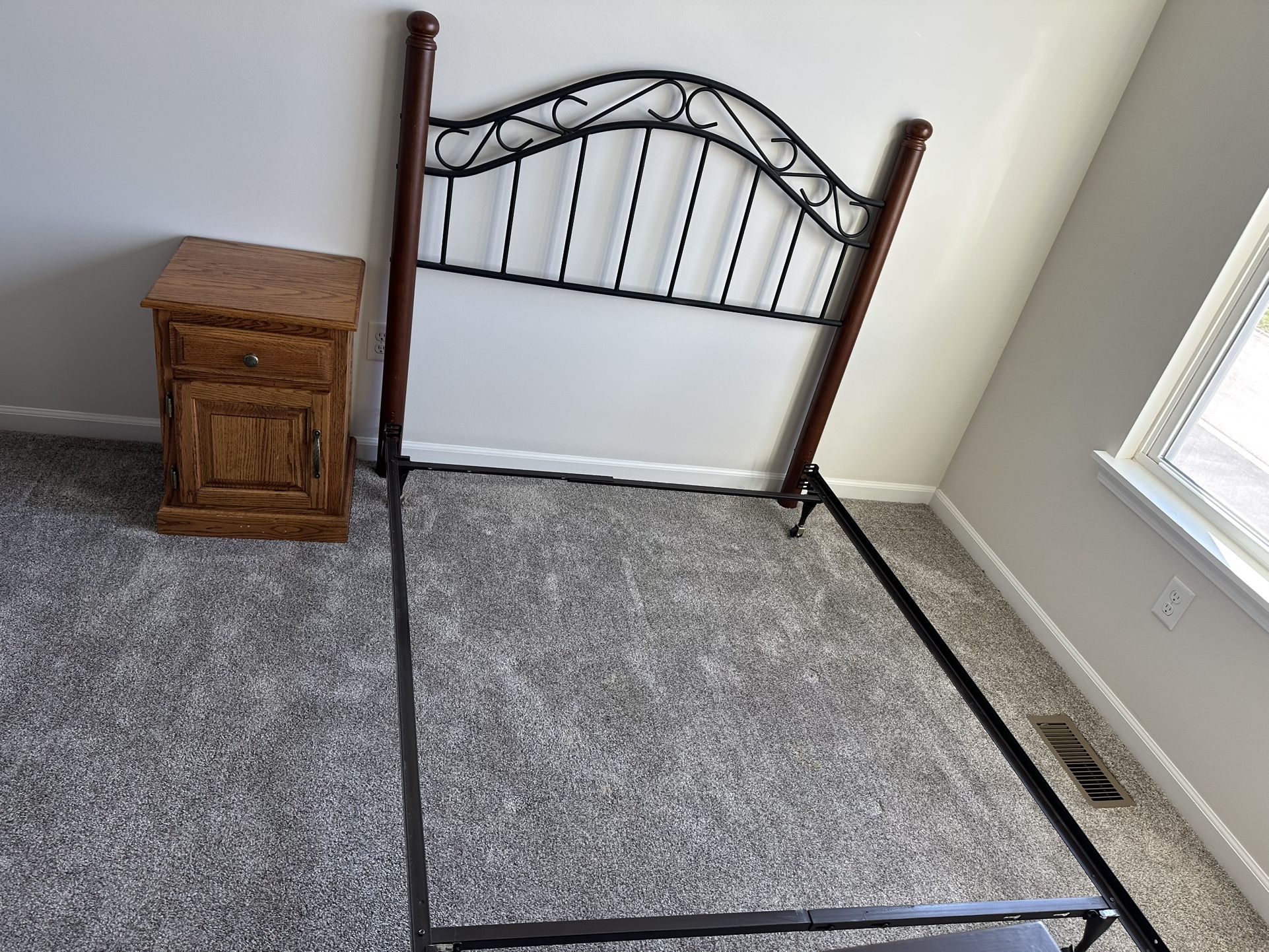 Full Size Bed Frame, Headboard & Nightstand