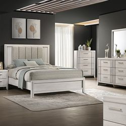 Brand New White 4pc Queen Bedroom Set (Available In Eastern King)