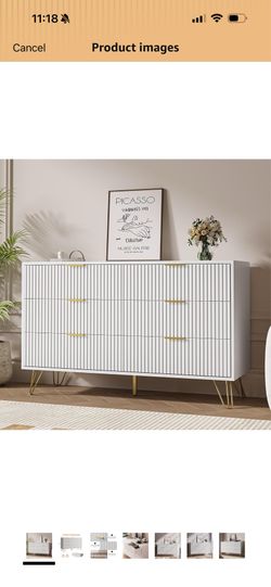 White modern dresser