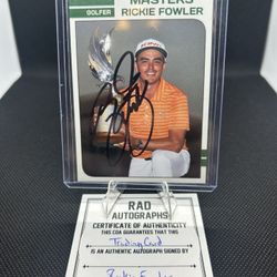 Rickie Fowler Autographed Masters Card – Graded with Certificate of Authenticity