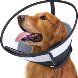 Dog Cone for Dogs After Surgery, Soft Dog Recovery Cone, Breathable Dog Cones for Large and Medium Small Dogs, Adjustable Dog Recovery Collar for Pets