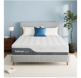 FATHOM Medium Queen Mattress 10 Inch Memory Foam Mattress Queen Size