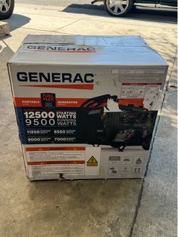 Generac 12,500/9500-Watt Electric Start Tri Fuel Portable Generator w/ CoSense for DIY Projects, Outdoor Events and Power Outages
