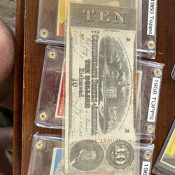 1800s Confederate Money 10 