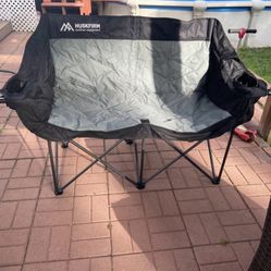 2 Person Camping Chair With Cup/Drink Holders and Backpockets