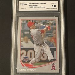 2013 Topps Chrome Angels Mike Trout Graded 10 Baseball Card 